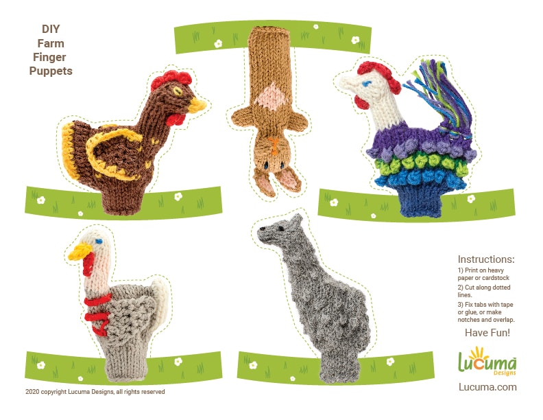 DIY Farm Tale Finger Puppets