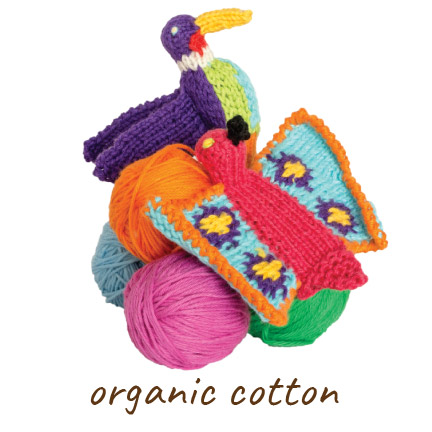 bright organic cotton puppets