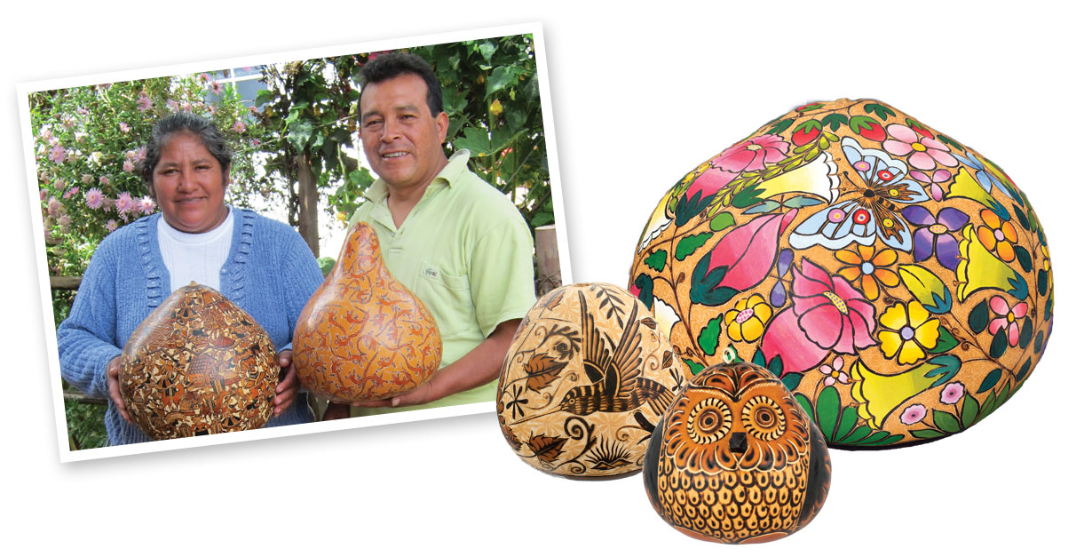 Alejandro and Victoria gourd artists