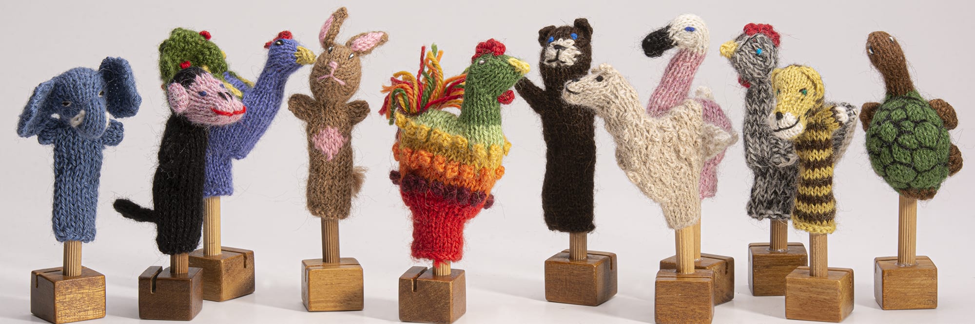 Organic Cotton Finger Puppets Fair Trade Natural Color Dye Lucuma Designs