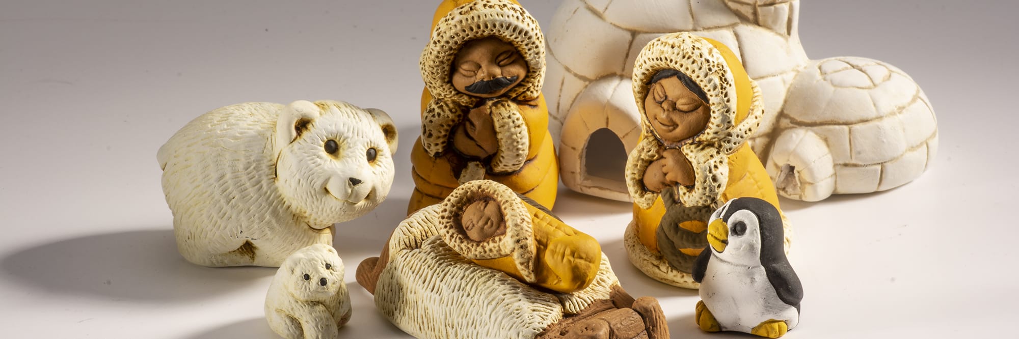 polar ceramic nativity
