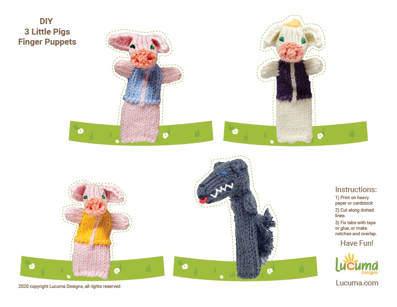 free classic tale paper puppets for kids