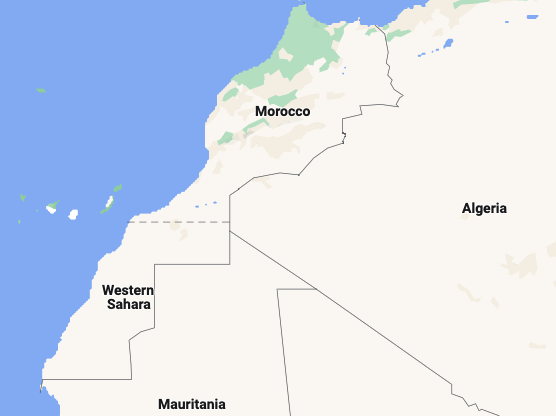 Western sahara Morocco border line