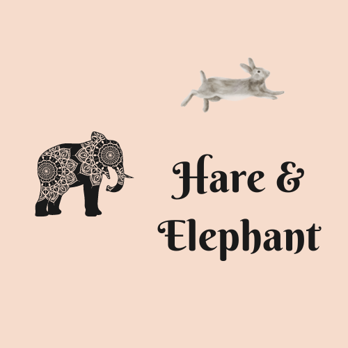 Hare and elephant