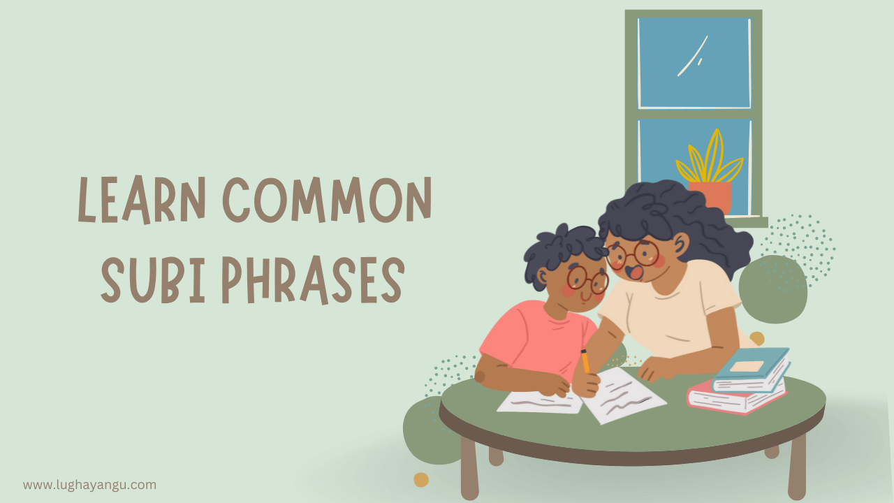 Learrn Common Subi phrases