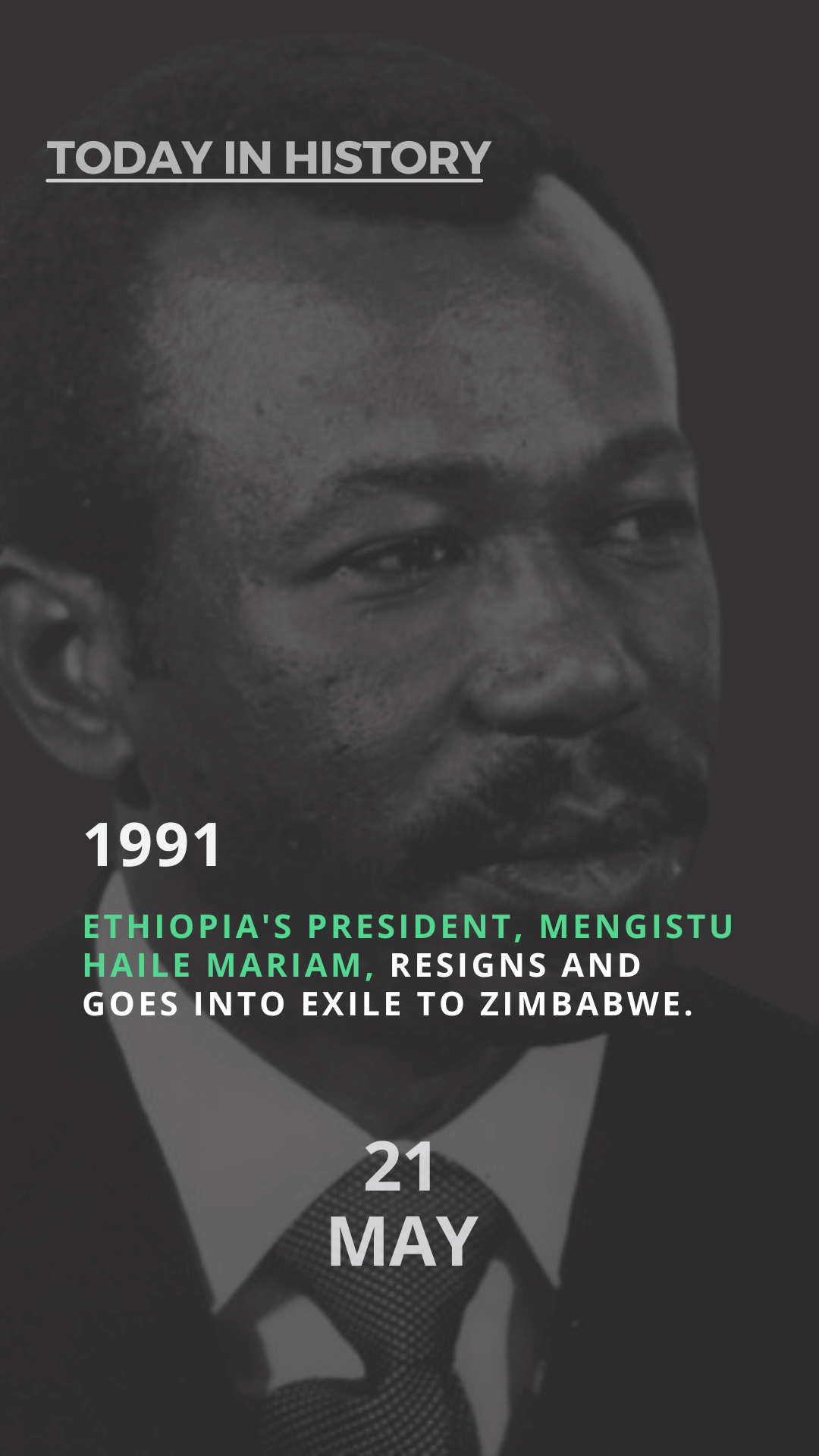 Mengistu Haile Mariam's Resignation