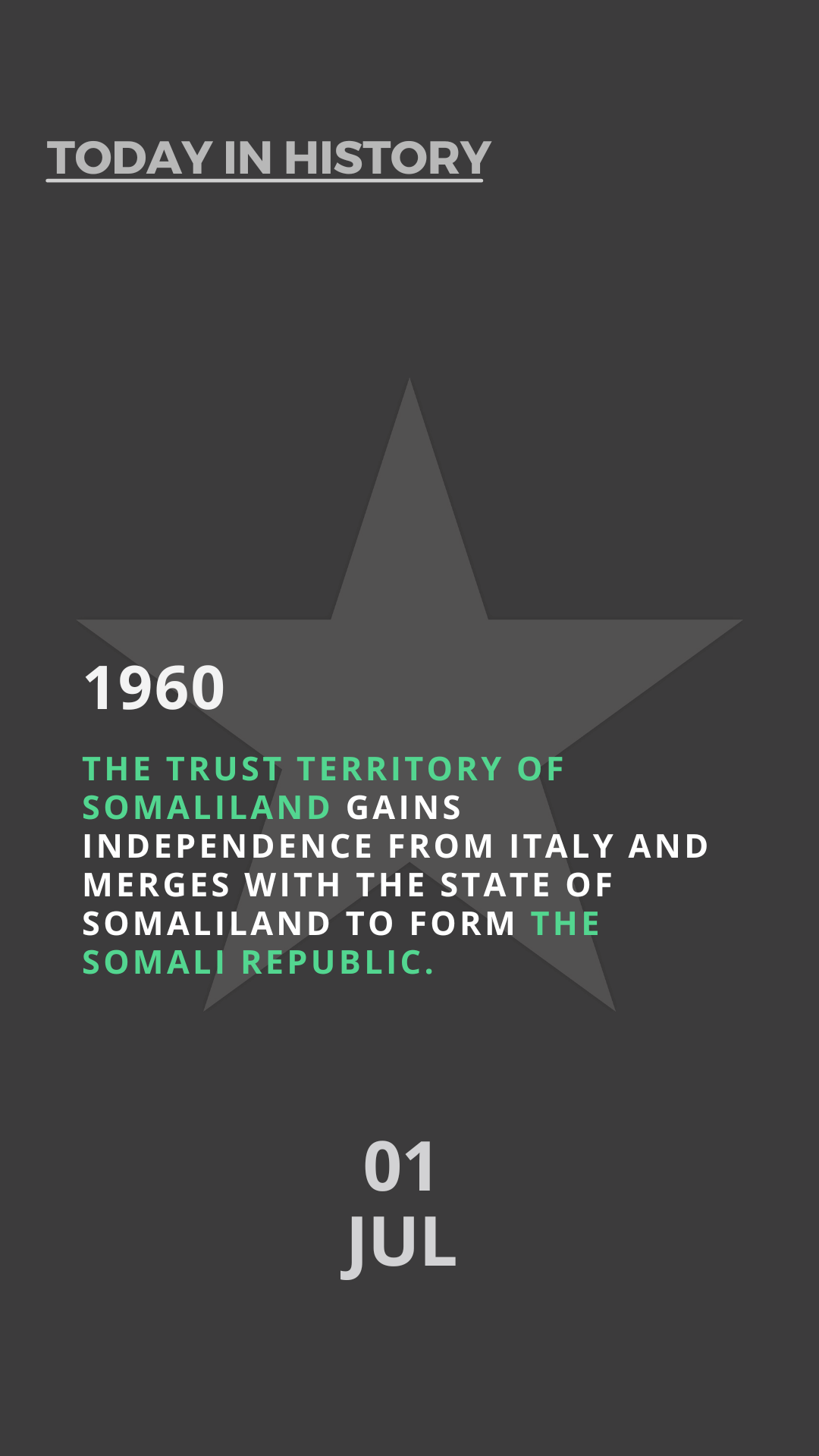 Breaking Boundaries: The Birth of the Somali Republic