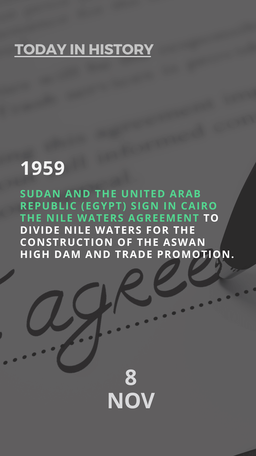 The 1959 Nile Waters Agreement