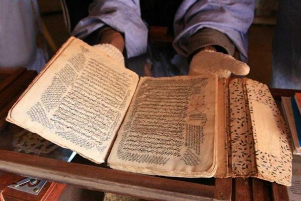 Manuscript in a private library in Chinguetti