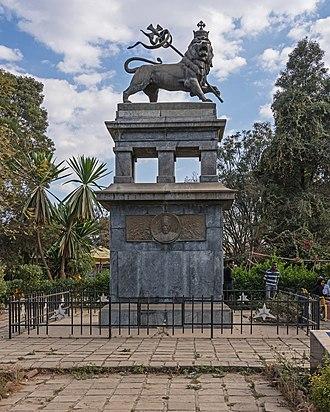 The statue of the Lion of Judah