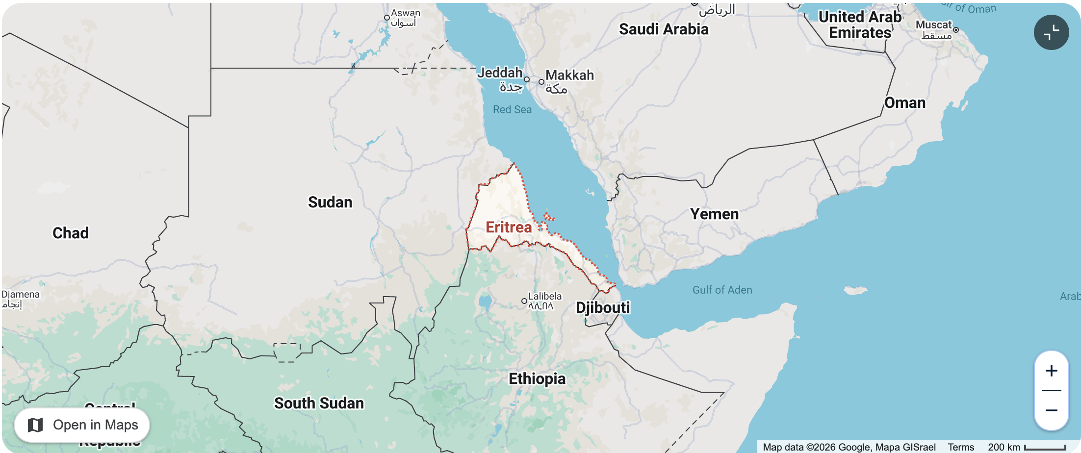 Eritrea Map