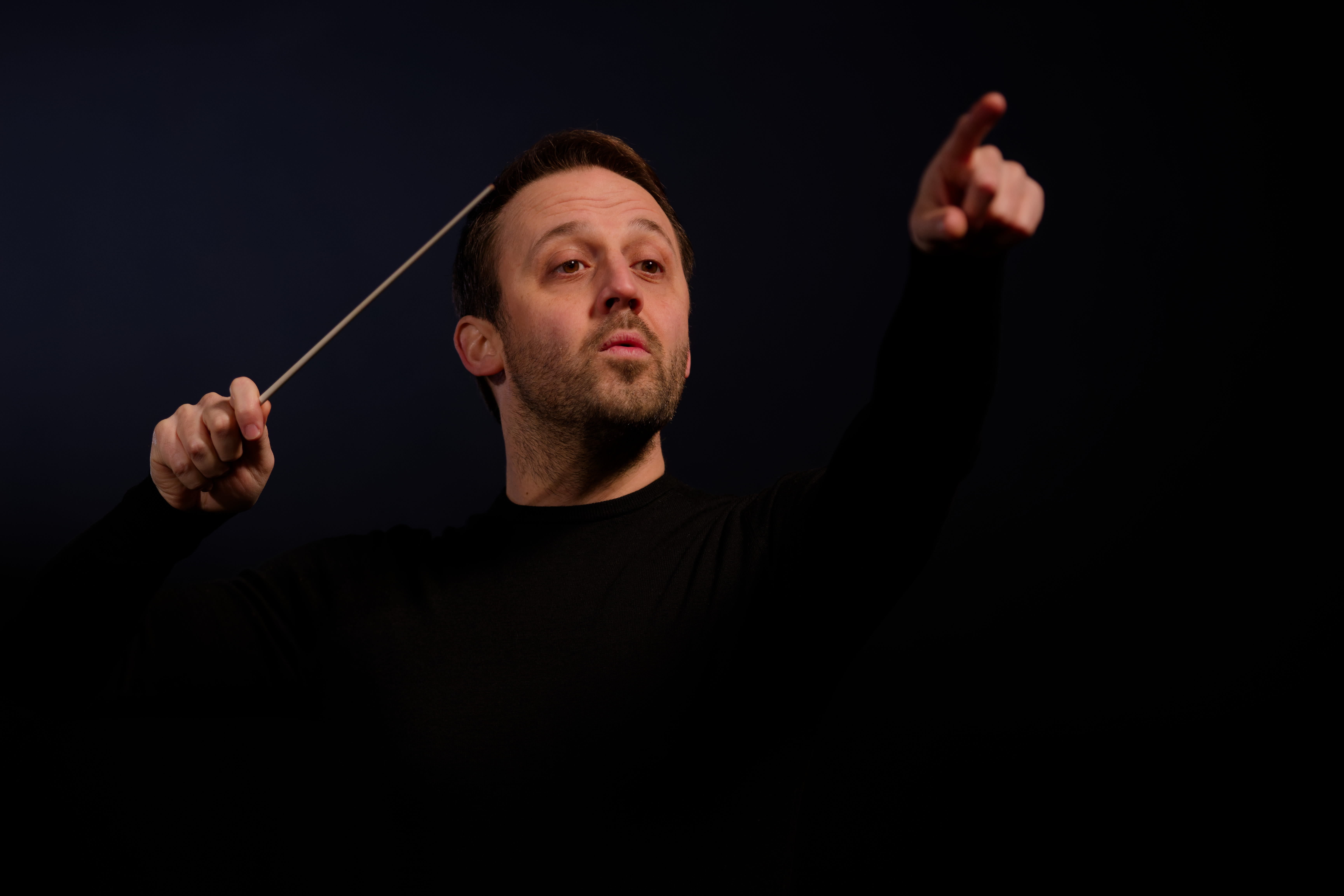 Professional portrait of Luigi Mazzocchi, Italian conductor