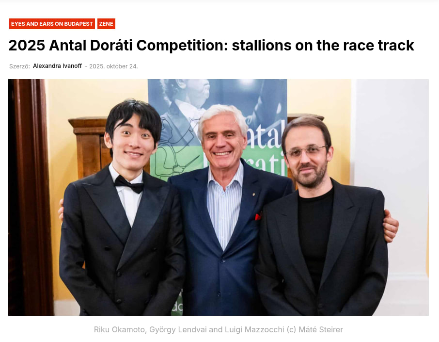 Papageno article on 2025 Antal Doráti Competition — Luigi Mazzocchi