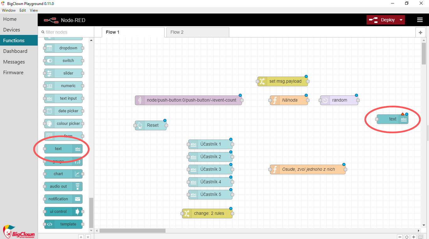 Node-RED dashboard text