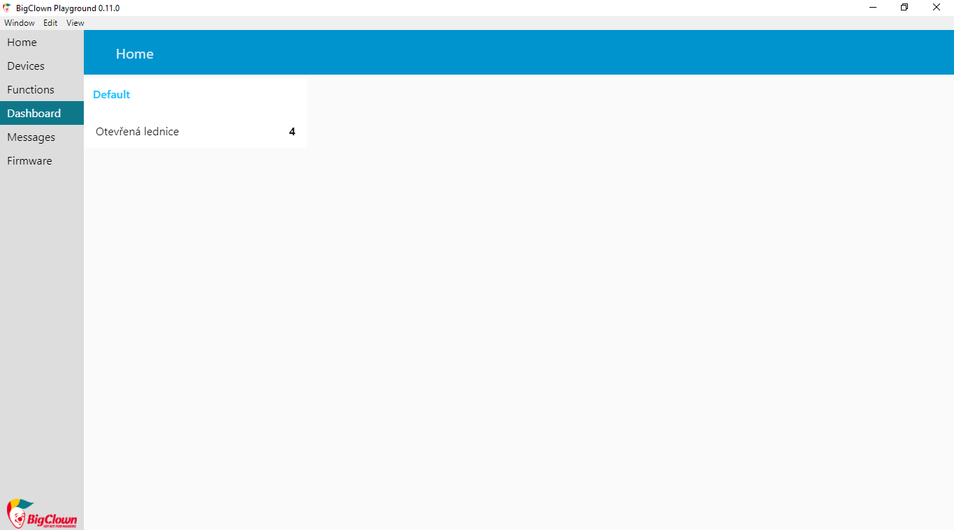 Node-RED dashboard results