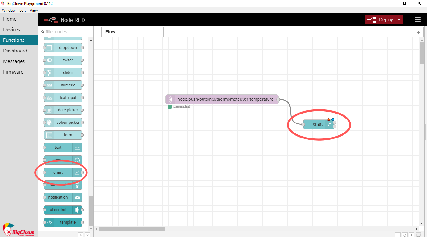 Node-RED dashboard chart
