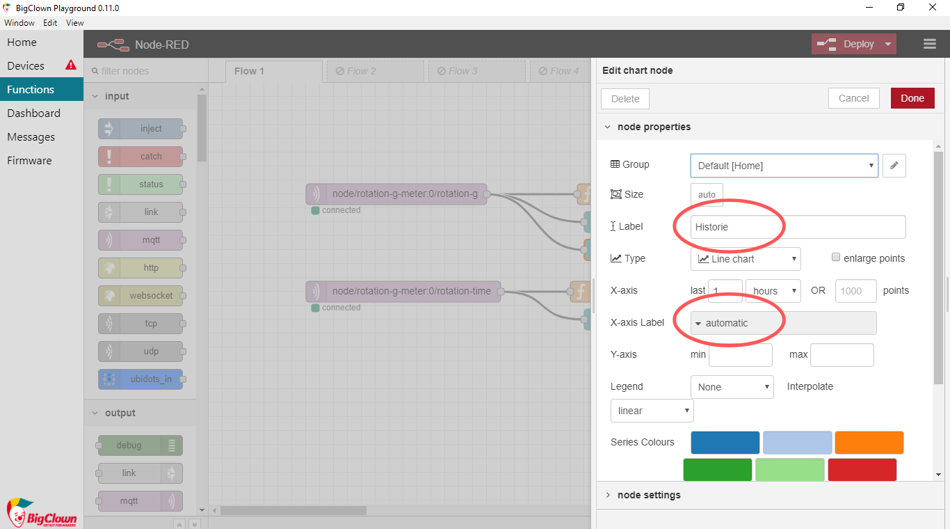 settings of chart node in Node-RED