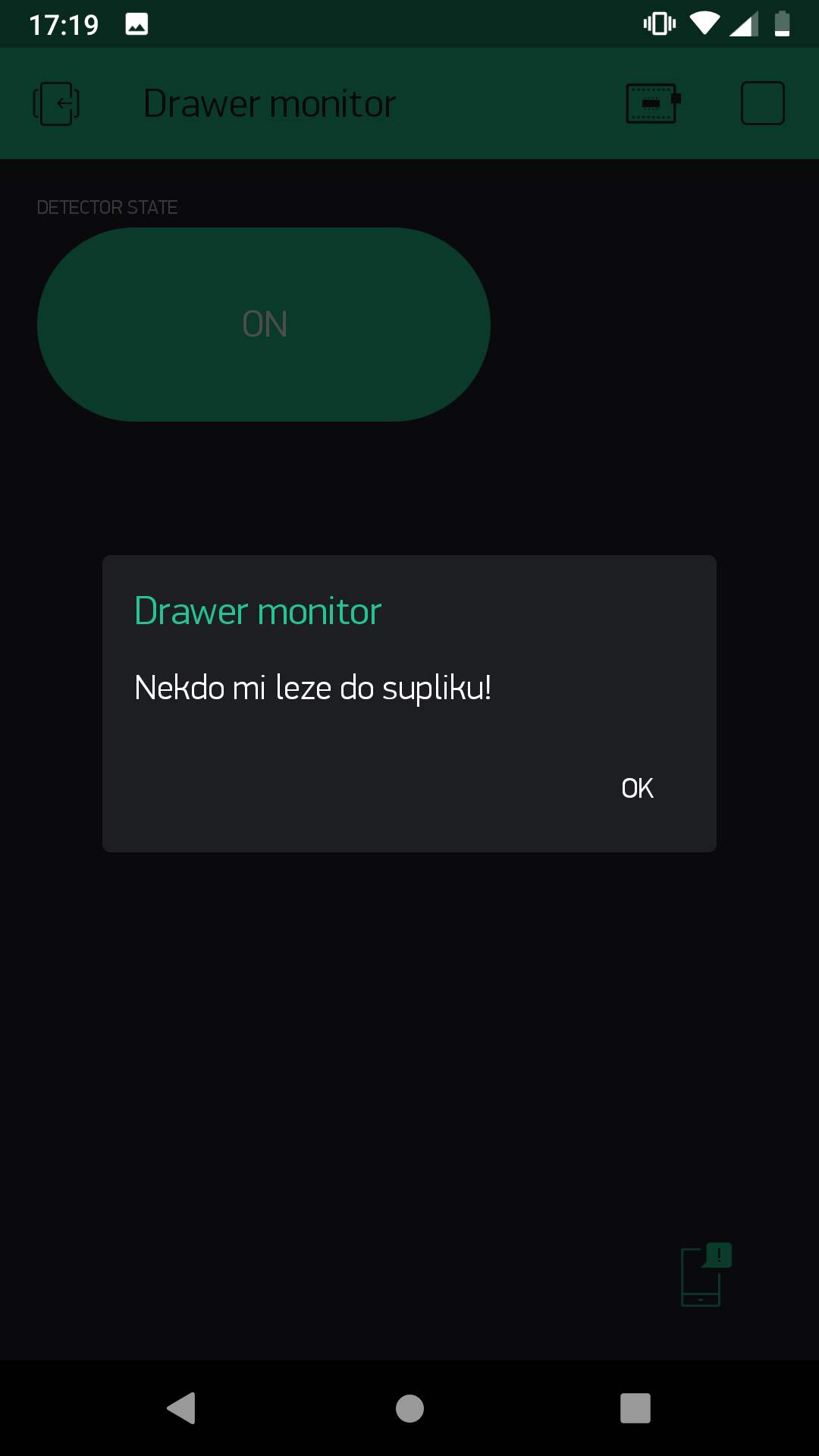 Get mobile notification when someone open your drawer