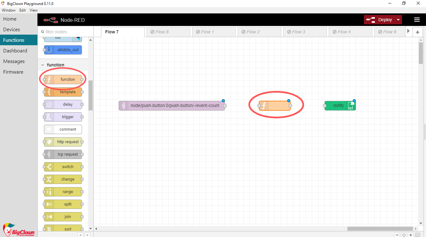 Function node