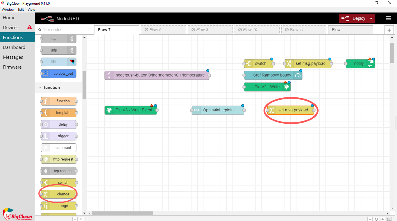 Change node