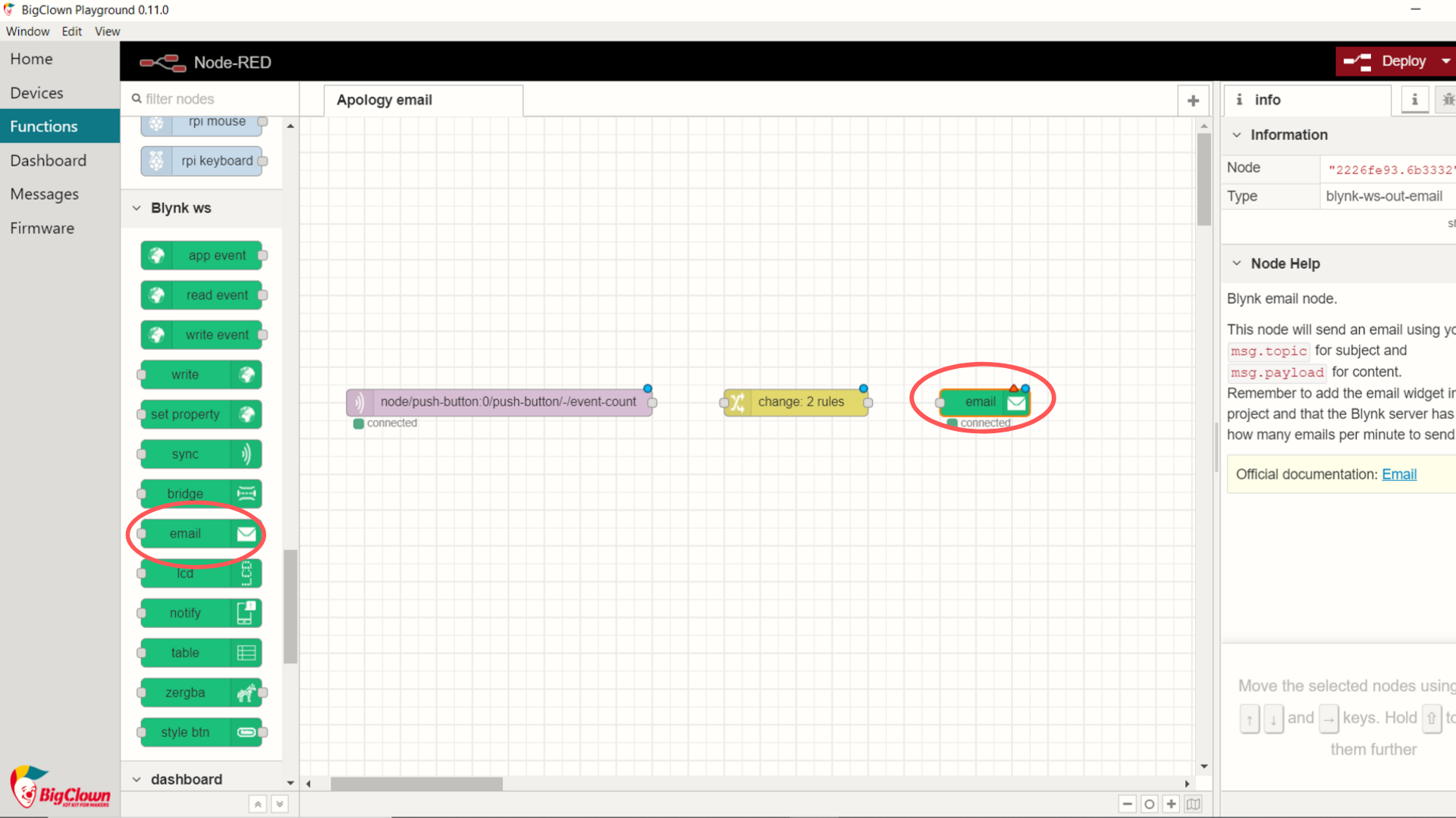 E-mail node