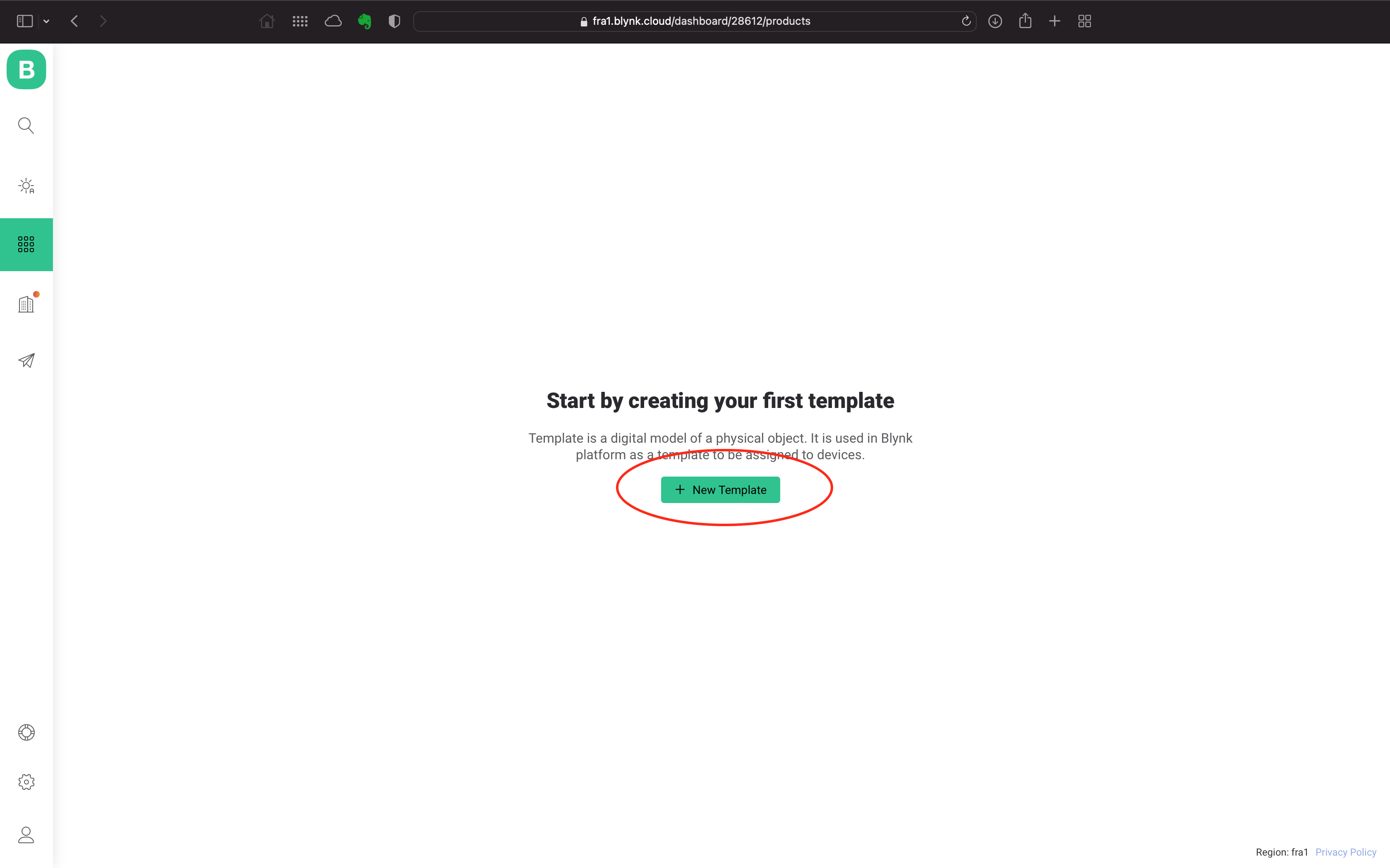 Blynk IoT - new account