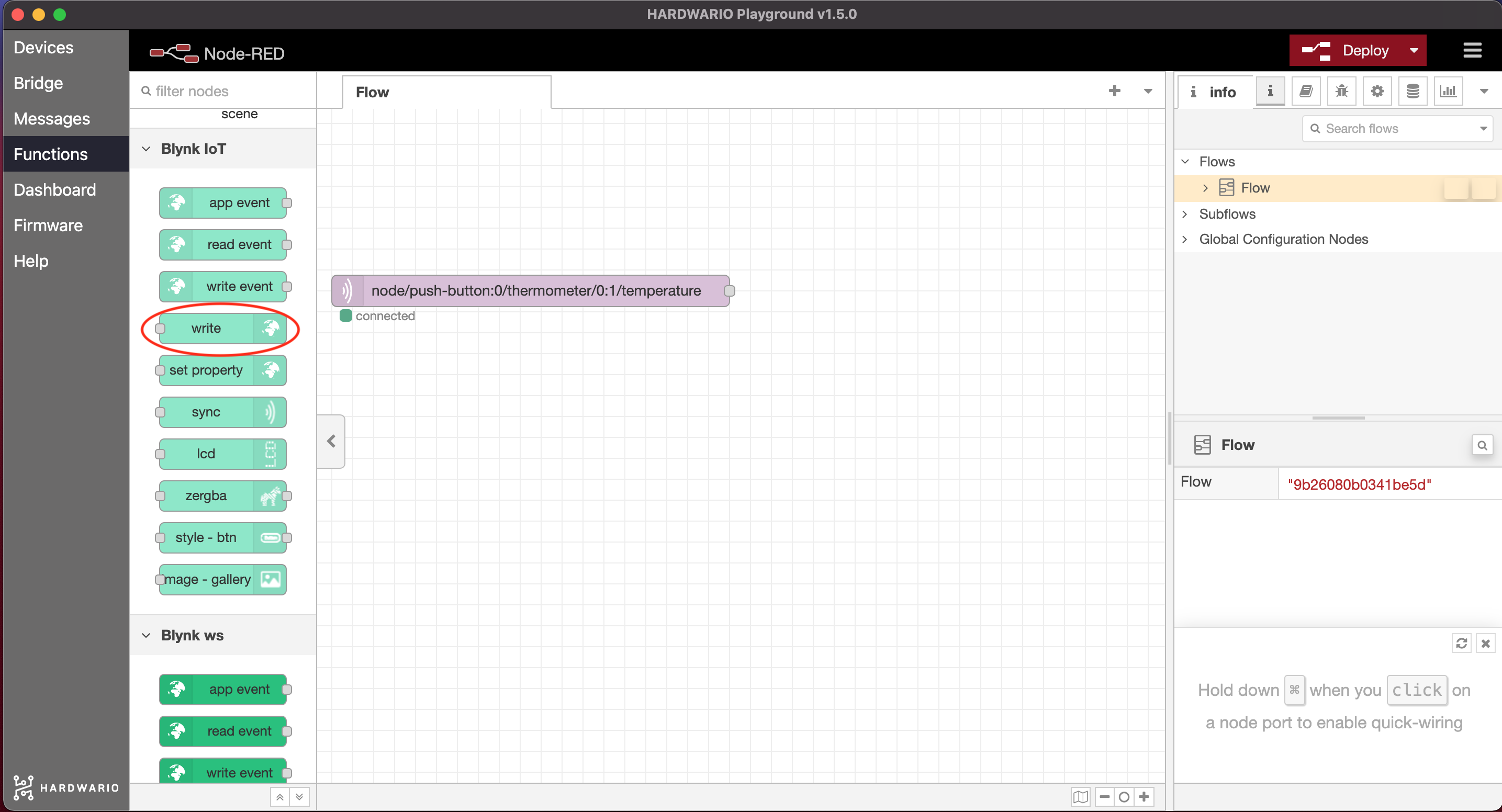 Node-RED Blynk write