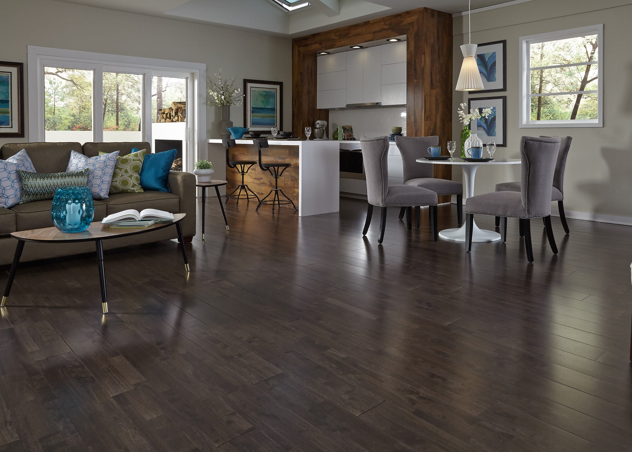 Builder's Pride 3/4 in. Espresso Hevea Solid Hardwood Flooring 6 in. Wide