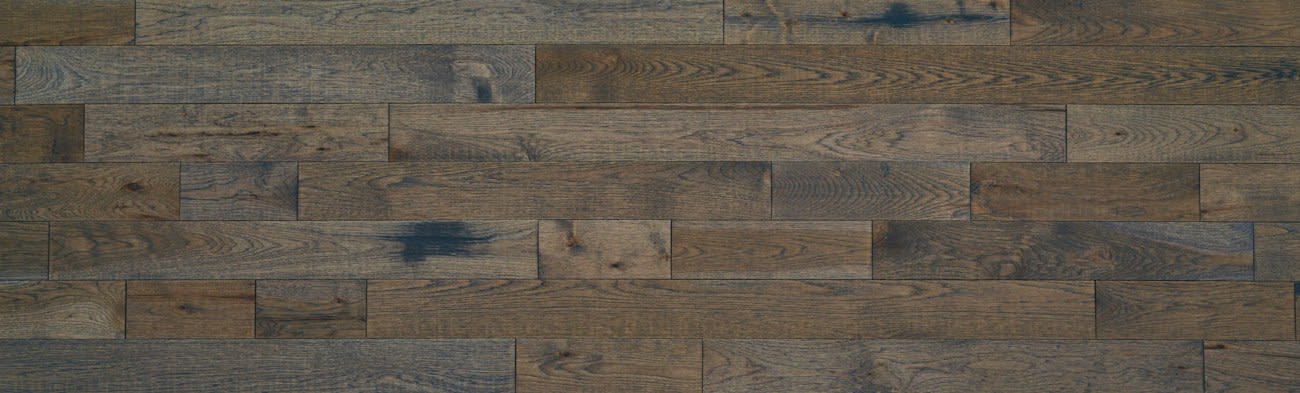 close up image of winter solstice hickory solid hardwood flooring