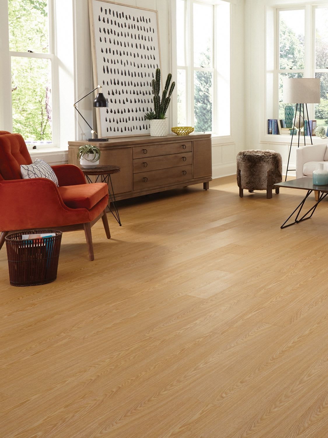 Red Oak Self Stick Vinyl Plank Flooring