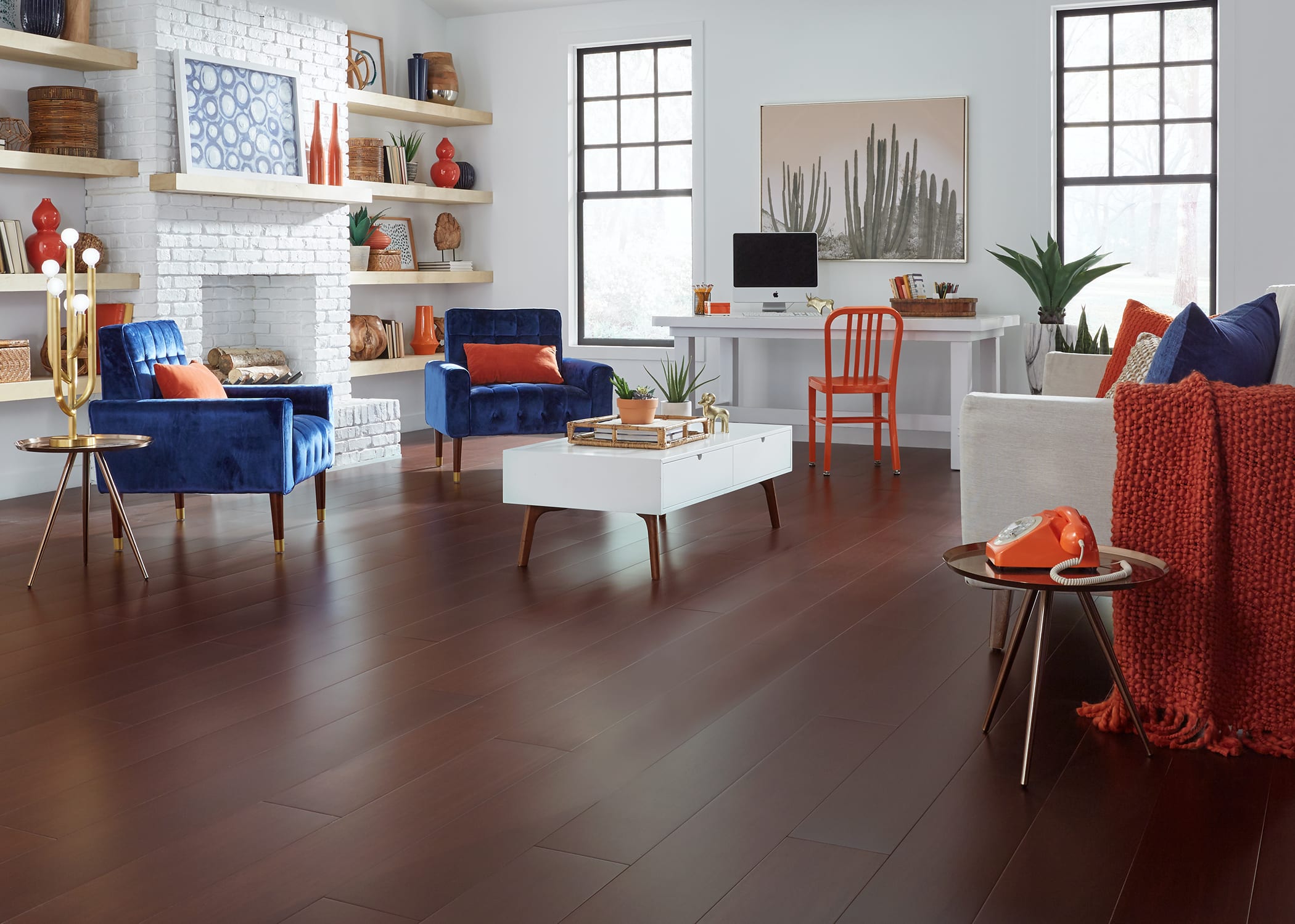 AquaSeal Cabernet Extra Wide Plank Engineered Bamboo Flooring