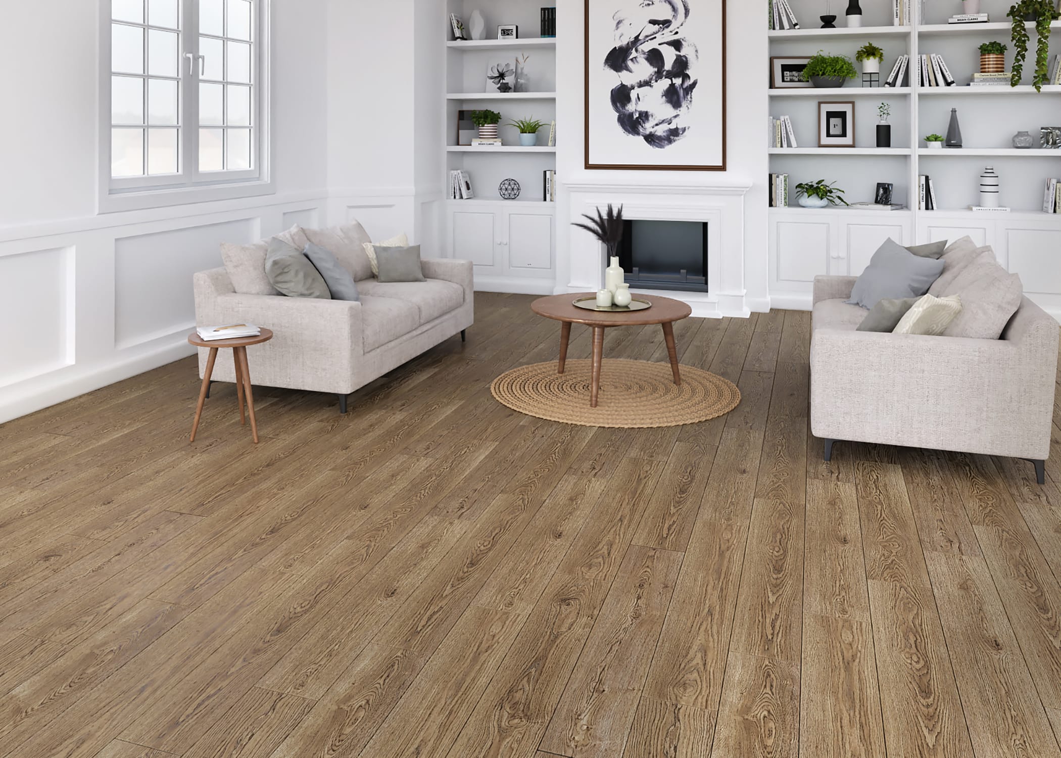 Image of living room with hardwood flooring