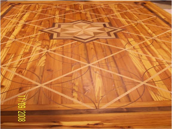 Image of finished floor medallion