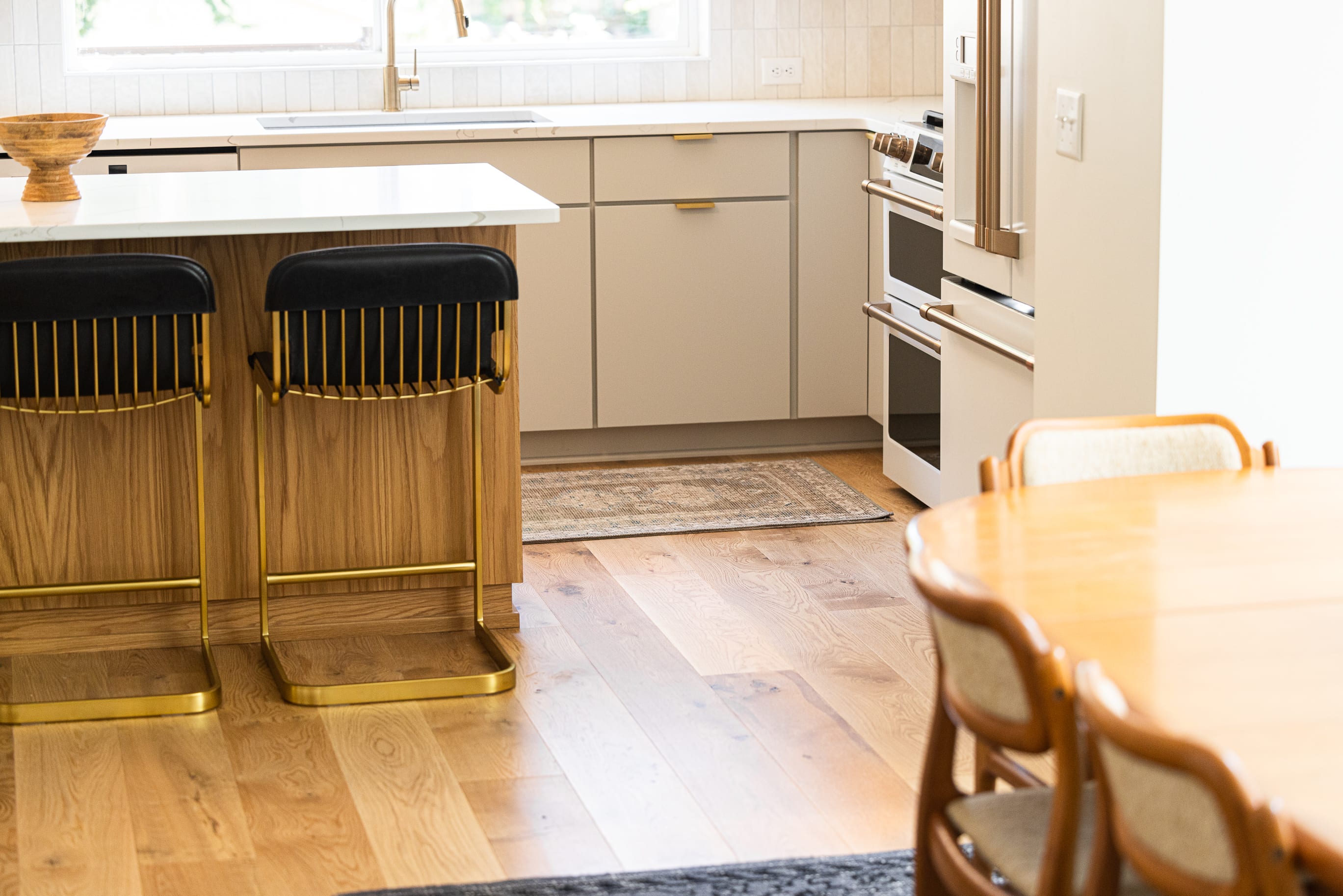 kitchen with hardwood flooring