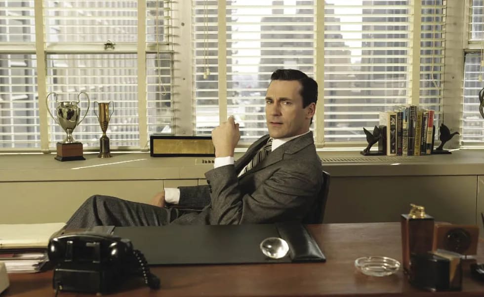 Mad Men photo of actor John Hamm, photo credit AMC