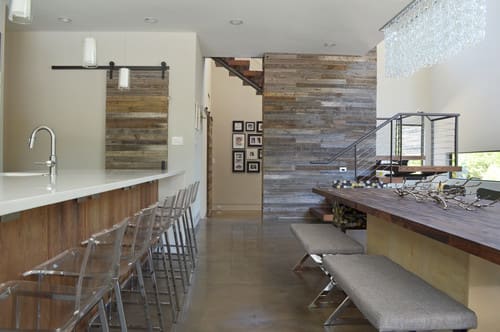 Decor with wood accent wall