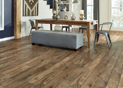 Antique Farmhouse Hickory laminate is made to look and feel like solid hickory.