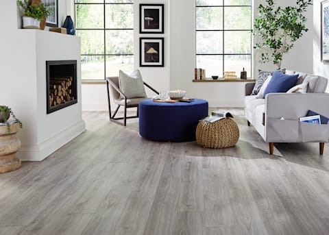 AquaSeal 12mm with pad Seashell Oak 24 Hour Water-Resistant Laminate Flooring · Lifetime Warranty