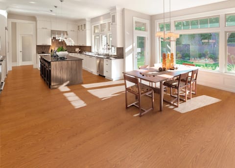 waterproof floor installation butterscotch oak lvp pictured