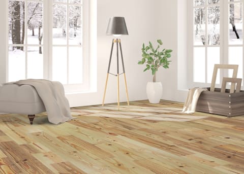 3/4 in. x 5 1/8 in. Select Heart Pine Unfinished Solid Hardwood Flooring