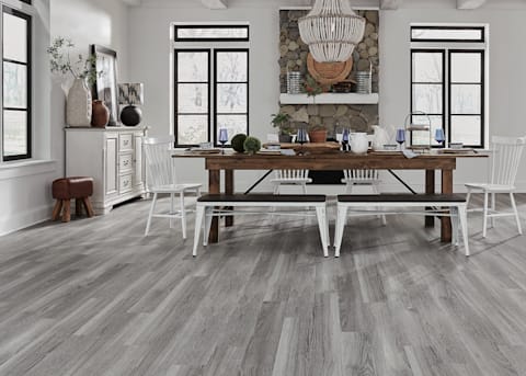 5mm+pad Table Rock Oak Rigid VInyl Plank Flooring