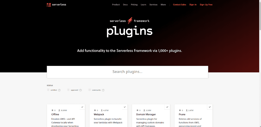 The Serverless Framework plugin directory