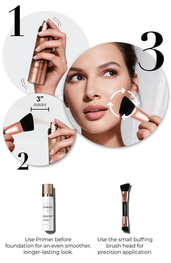 Airbrush Spray Silk Foundation & Hydrating Primer Kit