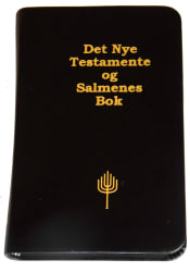 Det nye testamente og Salmene bokmål – sort kunstskinn