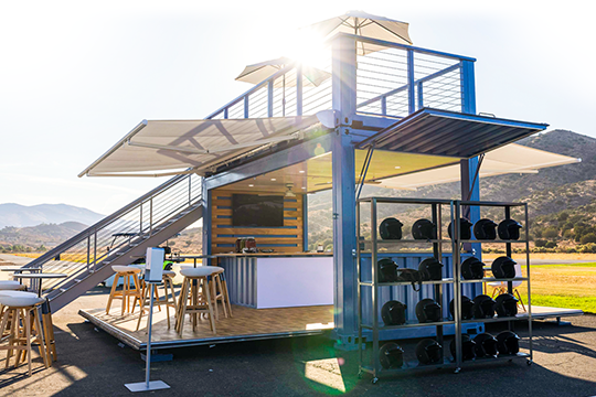 Shipping Container Patio Offers Creative Outdoor Dining Solution