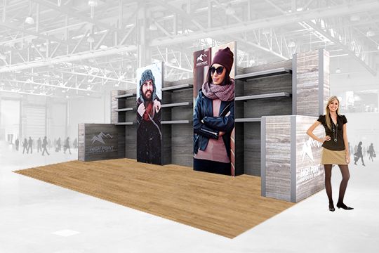 10x20 Trade Show Booth Formulate Fabric QPS03 with Modular Backwalls