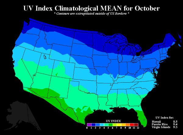 UV Chart for October