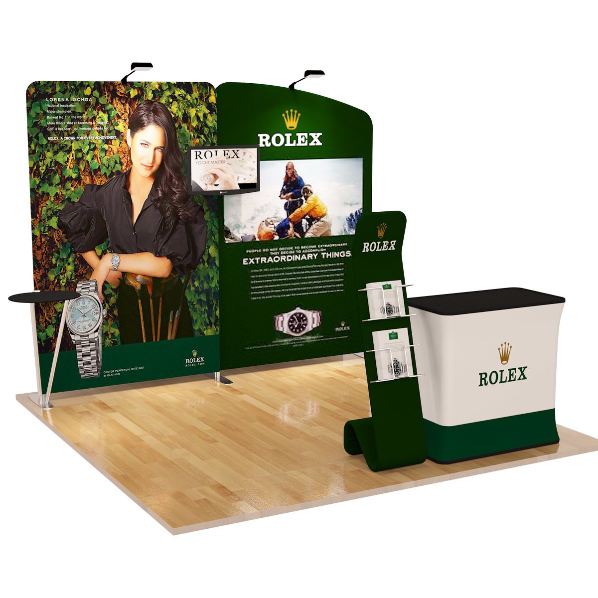 Premium 3×3 Fabric Graphics booth