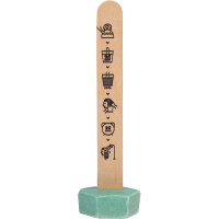 Yuge Hot Oil Treatment A solid green hair treatment on a stick