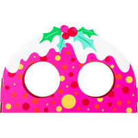 Pudding Mask a pink christmas pudding shaped mask